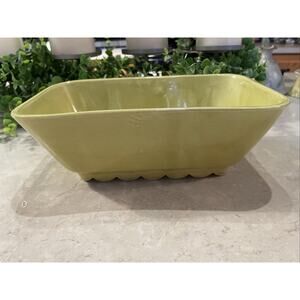 Vintage Shawnee USA 163 Chartreuse Green Rectangular Planter 9.5x5.5x3.75”